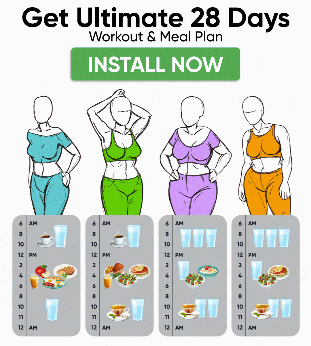 Get Ultimate 28 Days Workout & Meal Plan