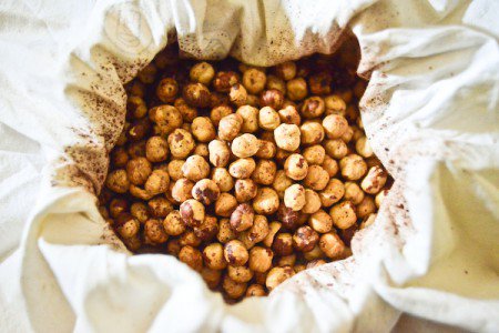 Roasted and skinned hazelnuts