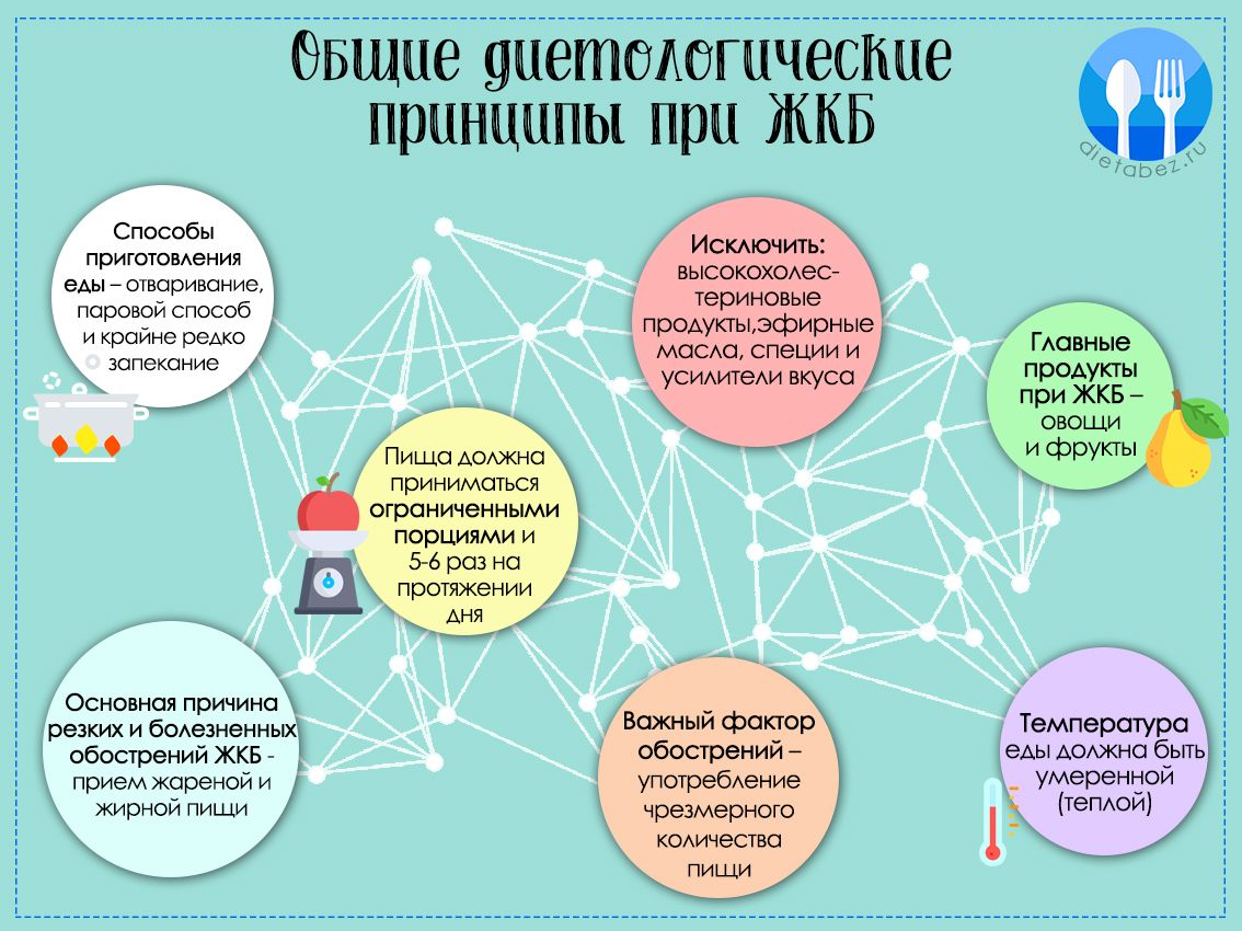 общие правила диеты при ЖКБ