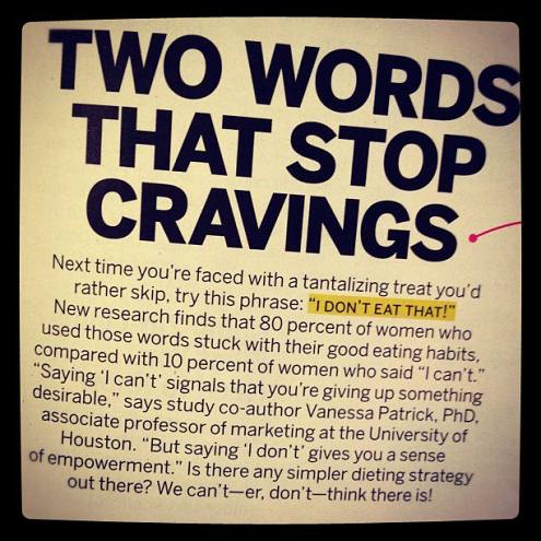 2 words to stop cravings