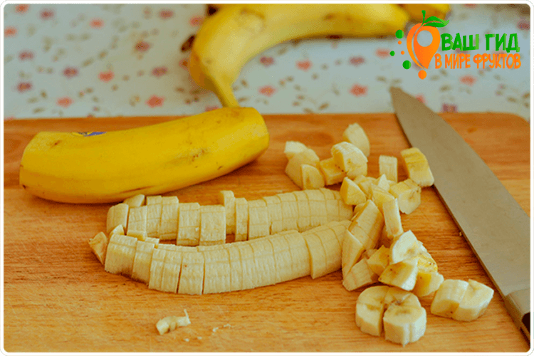 как резать банан