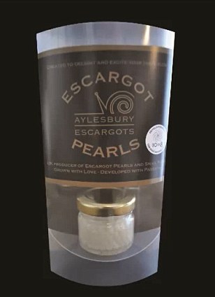 The pearls are sold in 75 gram jars, costing £90