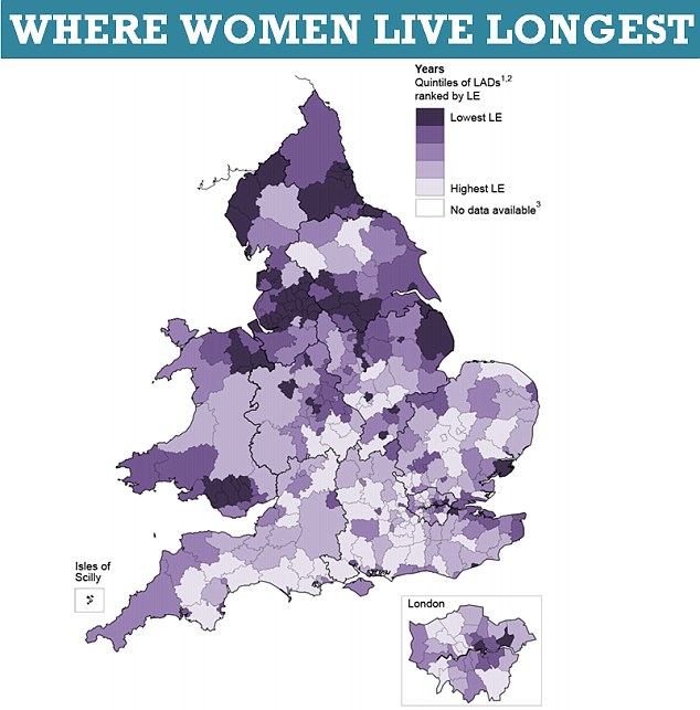 Where women live longest