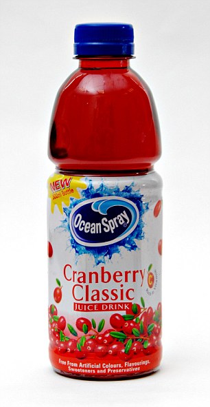 Ocean Spray Cranberry Classic juice drink was found to have 11g of sugar per 100ml