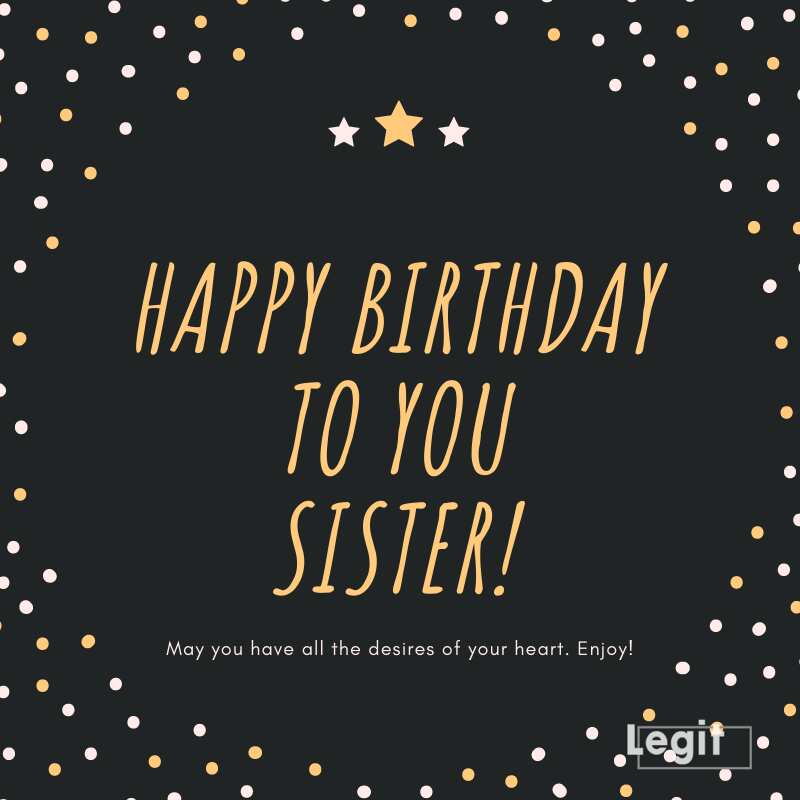 Birthday wishes for sister