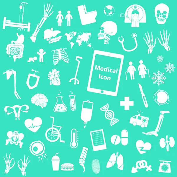 Set medical icon ( leg , hand , test tube , chest , drug , sperm , iv fluid , x ray , ct scan , brain , heart , kidney , intestine , uterus , dna , lung , eye , skull , pelvis , arm , spine , bone ) Stock Illustration